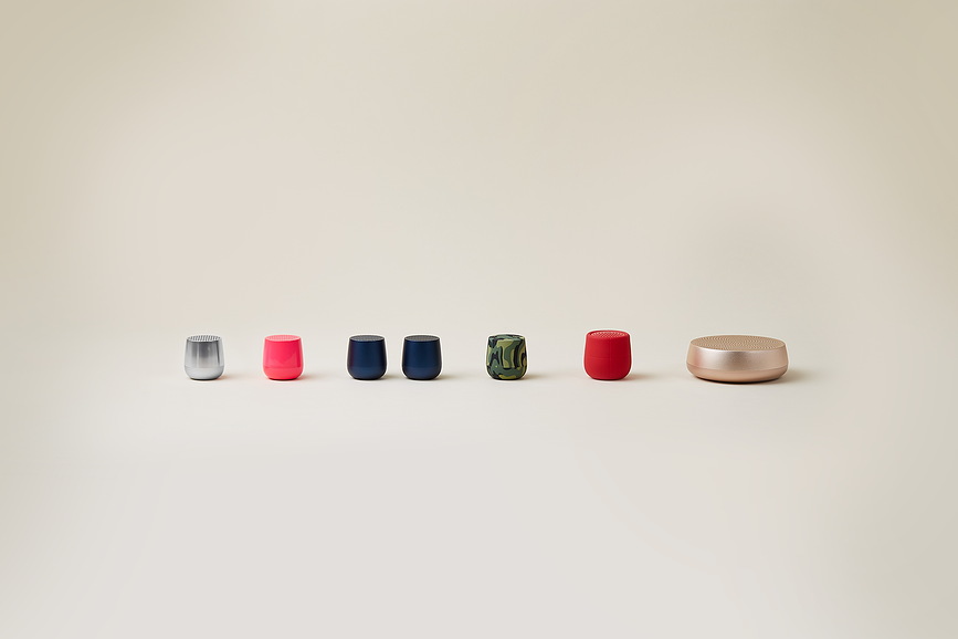 Mino L Enceinte, rouge, en aluminium