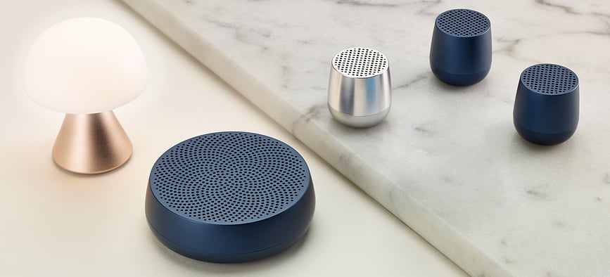 Mino L Enceinte, rouge, en aluminium