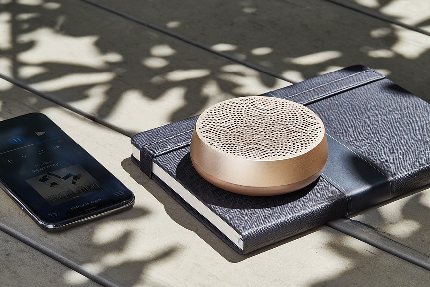 Mino L Enceinte, rouge, en aluminium