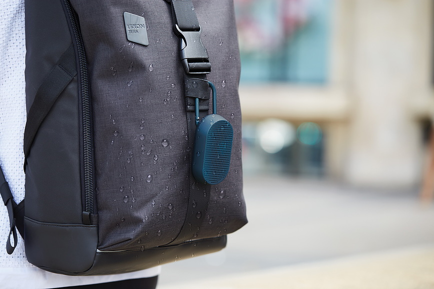 Mino T Enceinte étanche, avec crochet et support, jaune