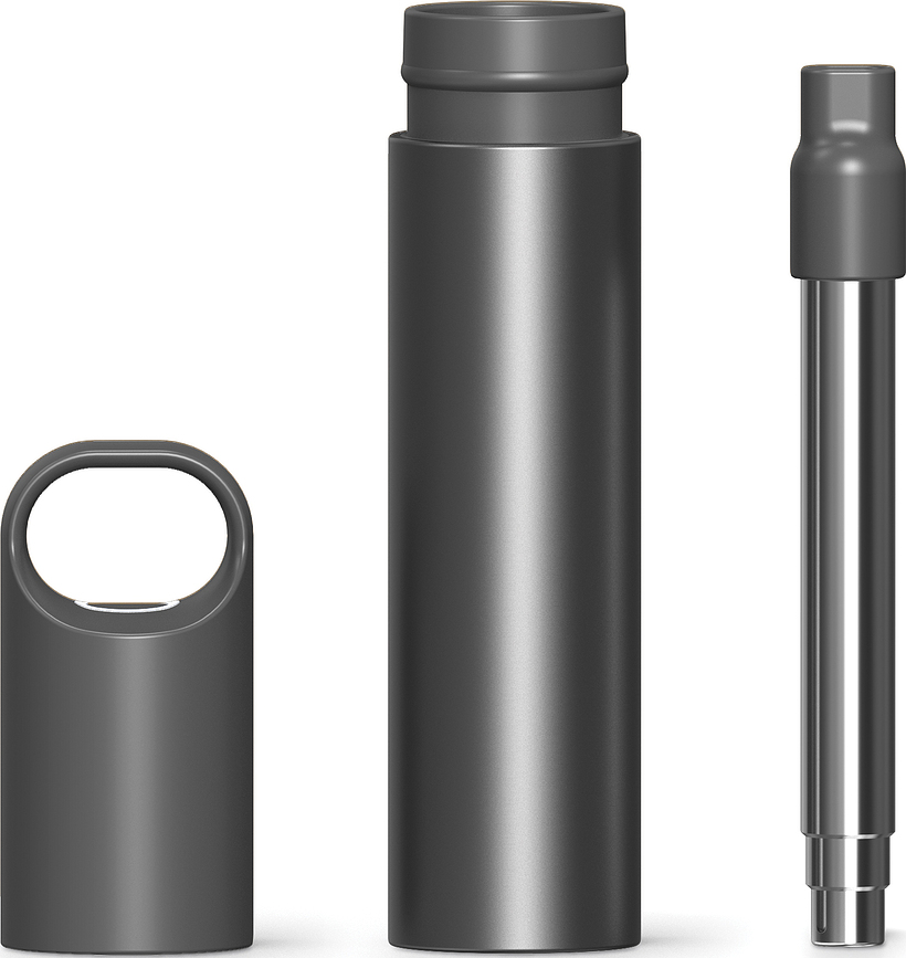 Nomaday Καλαμάκι με απολυμαντικό UV, gunmetal, 3 τμχ