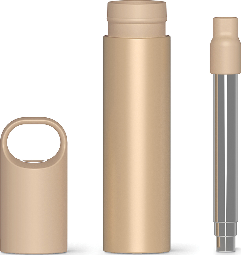 Nomaday Paille avec stérilisateur UV, dorée, Set 3 pièces