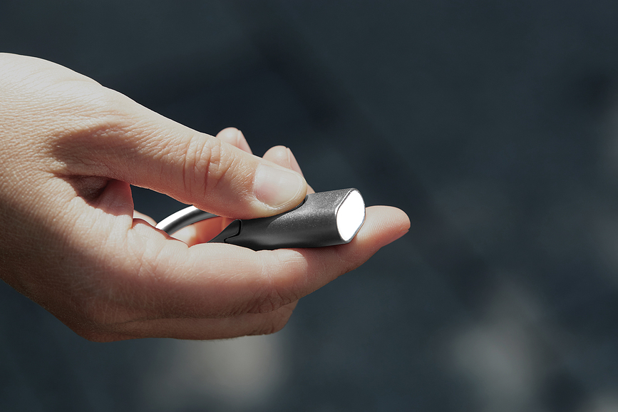 Nomaday Porte-clés avec lampe de poche, noir