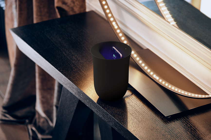 Oblio Ασύρματος Φορτιστής, με απολύμανση UV, μπλε navy