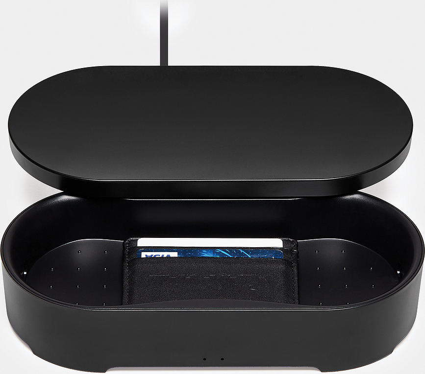 Oblio Box Ασύρματος Φορτιστής με απολυμαντικό UV, μαύρος