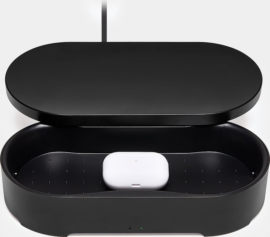 Oblio Box Ασύρματος Φορτιστής με απολυμαντικό UV, μαύρος