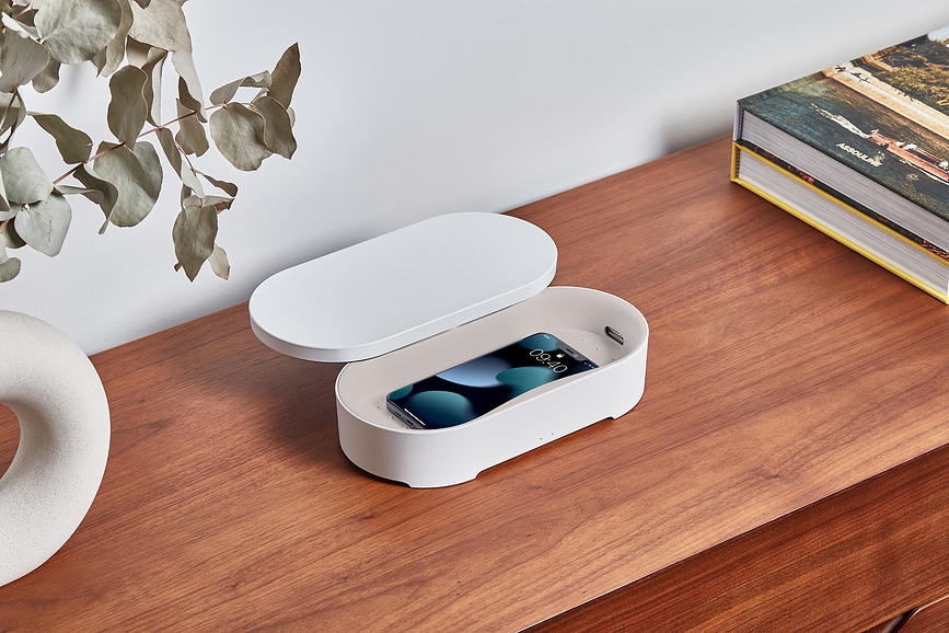 Oblio Box Ασύρματος Φορτιστής με απολυμαντικό UV, μαύρος