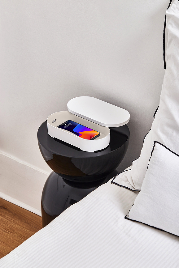 Oblio Box Chargeur sans fil avec stérilisateur UV, noir