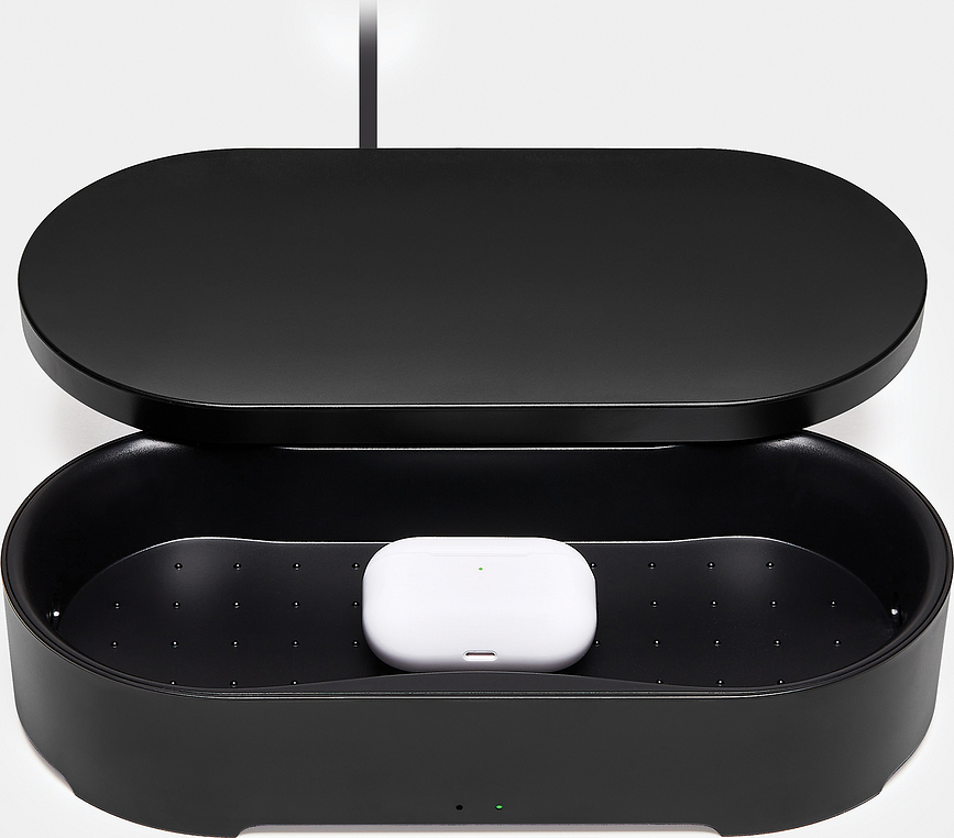 Oblio Box Chargeur sans fil avec stérilisateur UV, noir