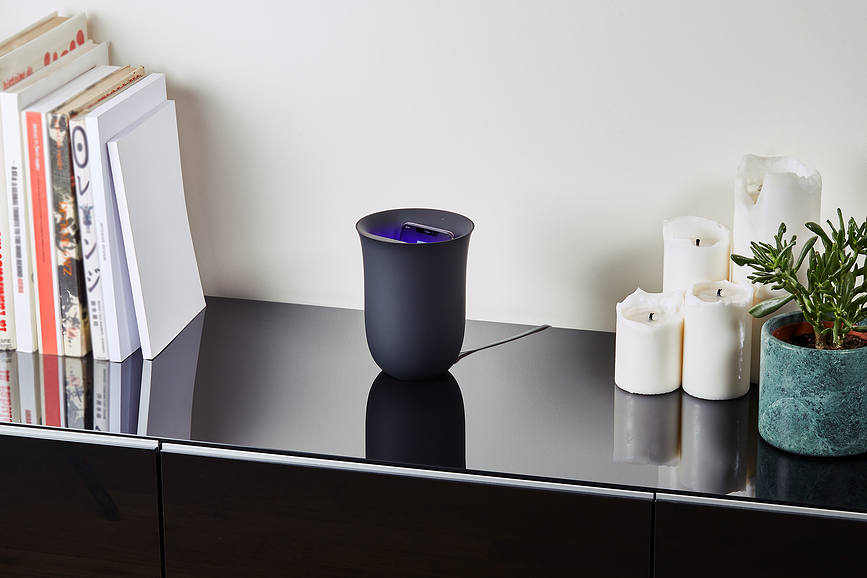 Oblio Chargeur sans fil avec stérilisateur UV, bleu marine