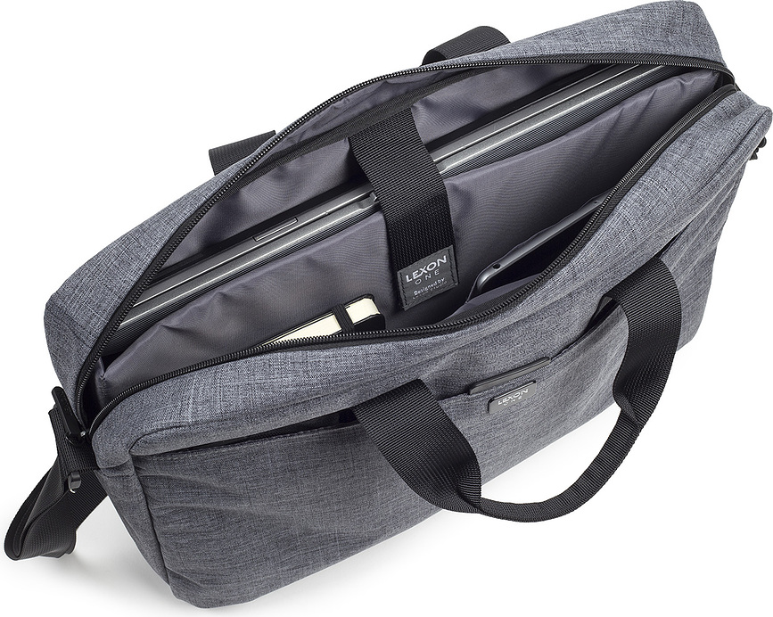One Torba za prenosnik in dokumente, 15", siva
