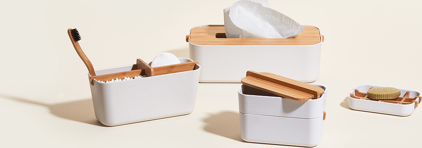 Organizador Zen, crema y blanco