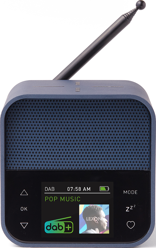 Oslo News Premium Radio s budilicom i bežičnim punjačem tamnocrveni