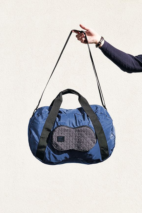 Peanut Sac Polochon pliable, grand, gris