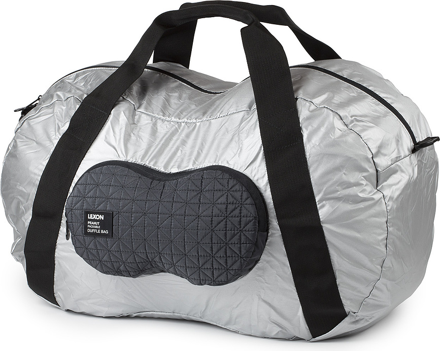Peanut Duffle Torba zložljiva, velika, srebrna