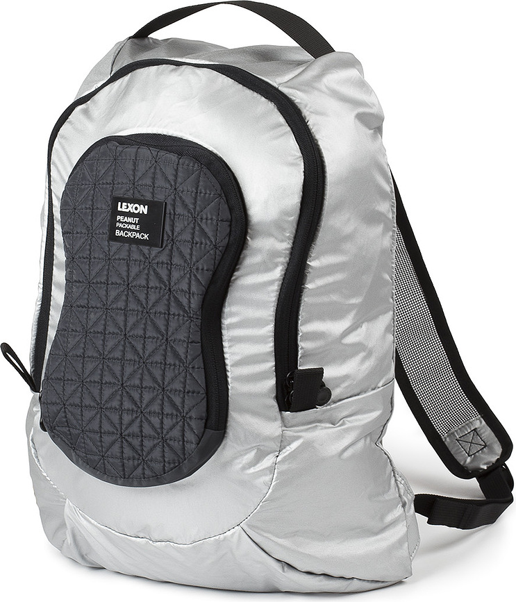 Peanut Rucksack silberfarben zusammenklappbar