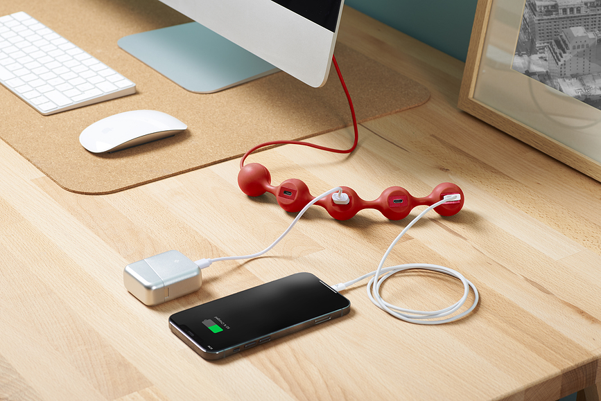 Peas Hub 2 USB Hub, 4 priključki, kaki