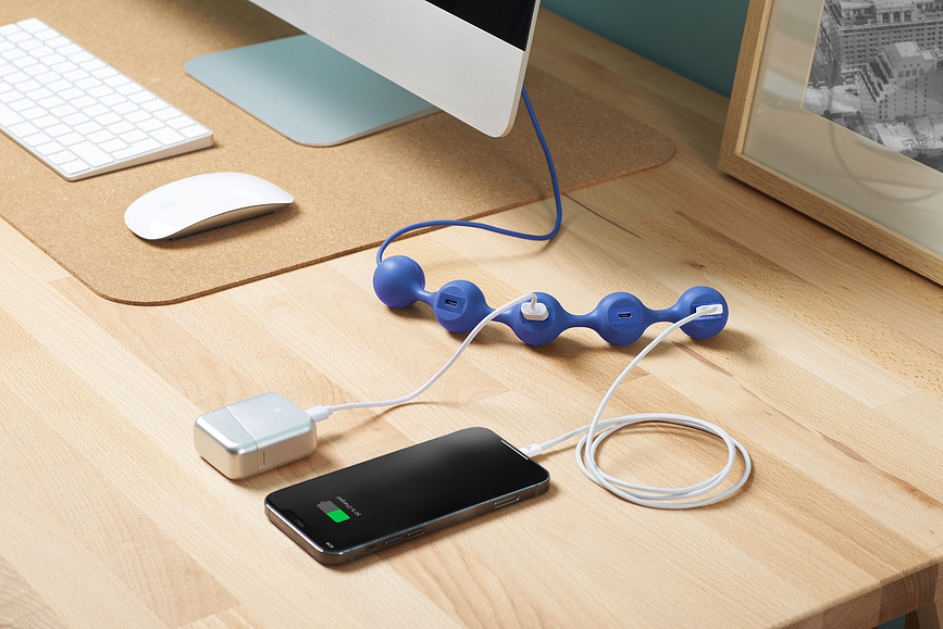 Peas Hub 2 USB Hub, 4 priključki, kaki