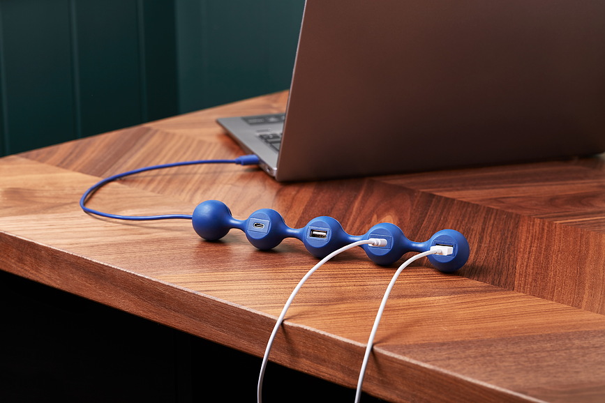 Peas Hub 2 USB Hub, 4 priključki, kaki