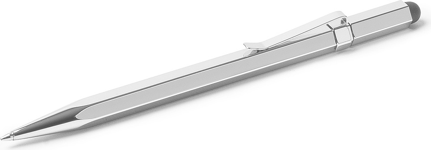 Penna Bee 2 cromo metallico con pennino