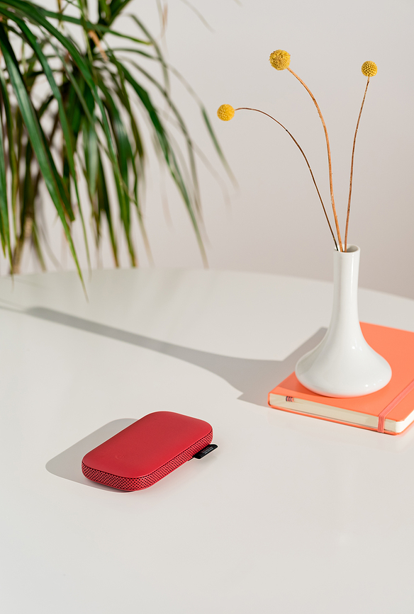 Powersound Ασύρματος Φορτιστής με Ηχείο, δερμάτινος, καμηλός