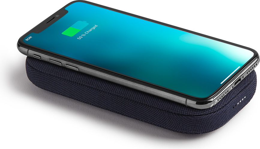 Powersound Brezžični polnilnik z zvočnikom, mornarsko moder