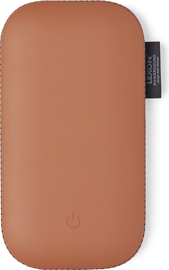 Powersound Chargeur Sans Fil avec haut-parleur, en cuir, camel