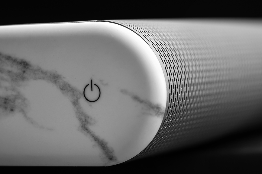 Radio Despertador Miami Time, efecto mármol blanco