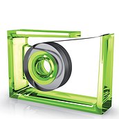 Roll Air Adhesive tape dispenser green