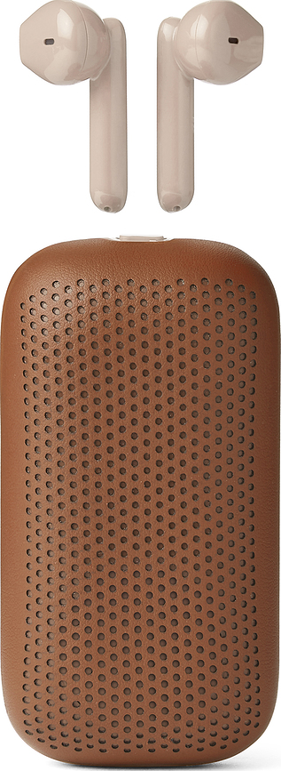 Speakerbuds Écouteurs sans fil avec haut-parleur Bluetooth, camel