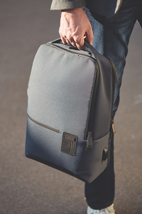 Track Double Sac à Dos porte-ordinateur, bleu marine