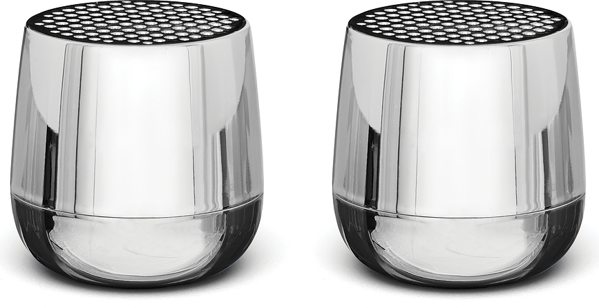Twin Mino+ Chrome Speakers silver 2 pcs