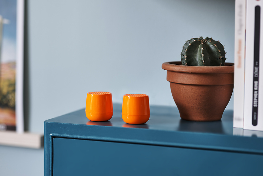 Twin Mino+ Glossy Enceintes, jaunes, Lot de 2