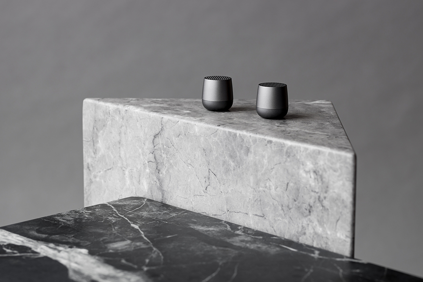 Twin Mino+ Enceintes, en aluminium, dorées, Lot de 2