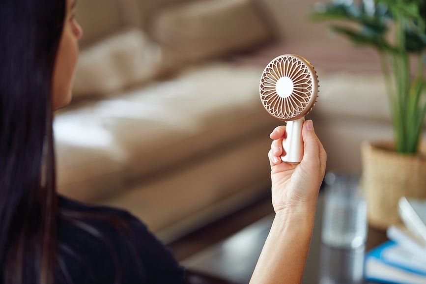 Ventilador Wino, 13 cm, lila