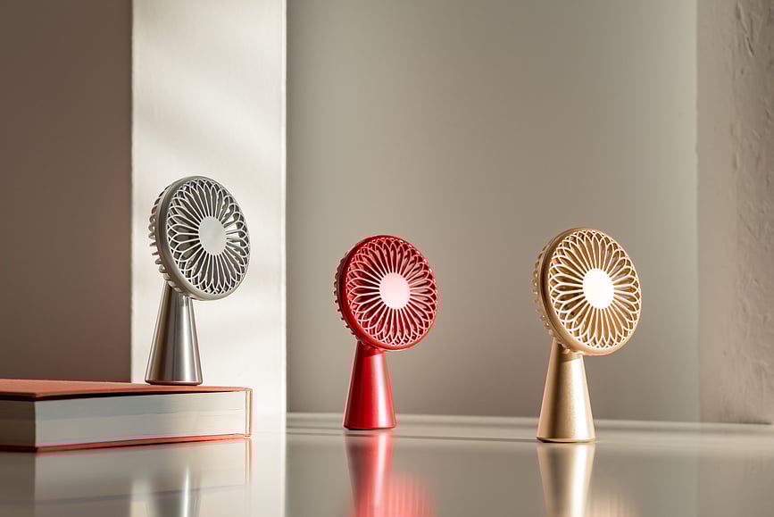 Ventilador Wino, 13 cm, lila