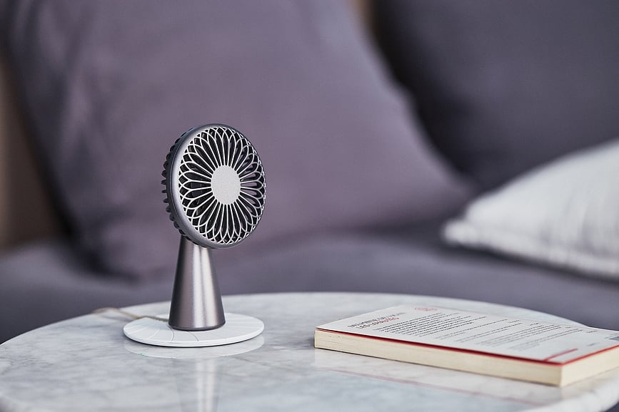 Ventilador Wino, 13 cm, lila