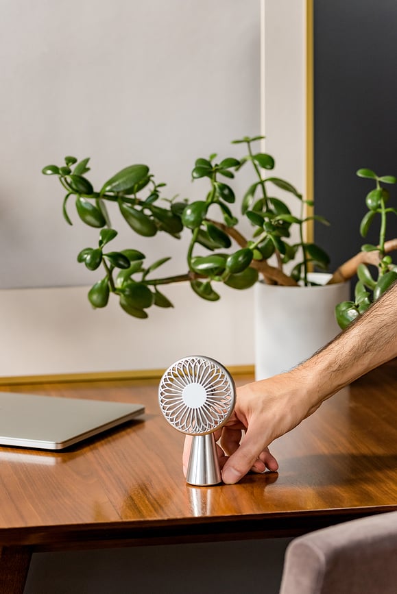 Ventilador Wino, 13 cm, lila