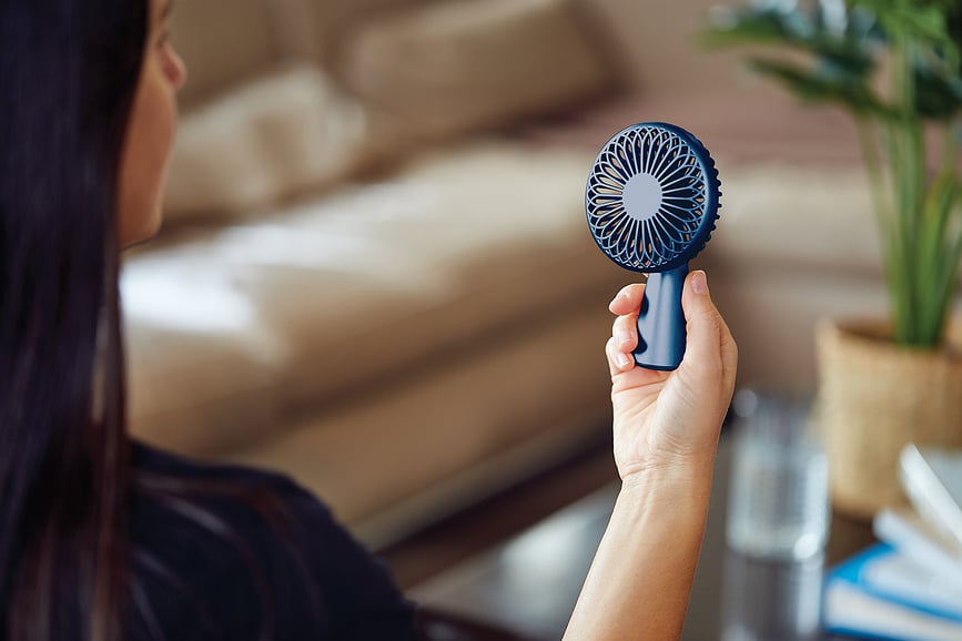 Ventilador Wino, 13 cm, lila