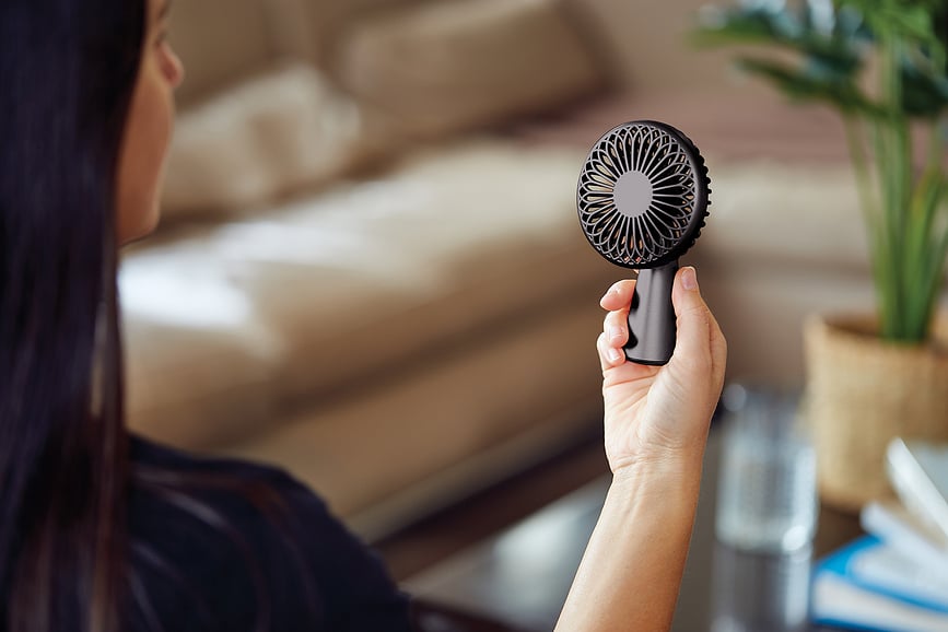 Ventilador Wino, 13 cm, lila