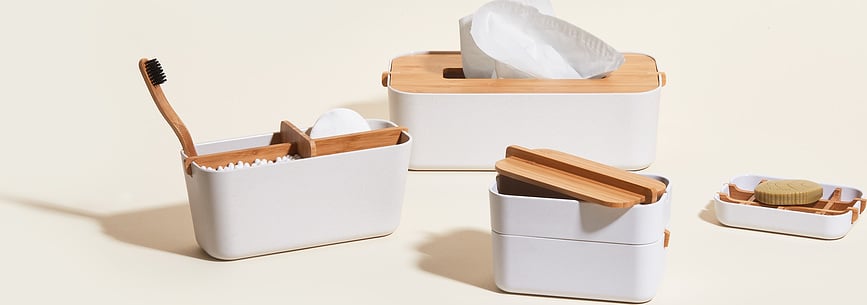 Zen Δοχείο Καλλυντικών, κρεμ-λευκό