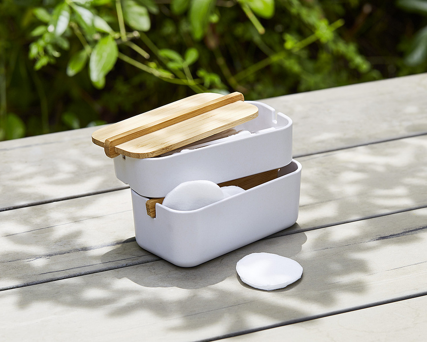 Zen Pot de Rangement pour cosmétiques, blanc crème