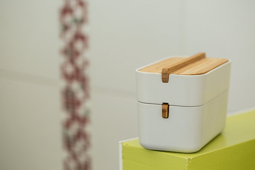 Zen Pot de Rangement pour cosmétiques, blanc crème