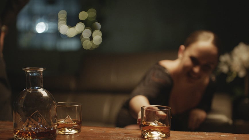 Decantador para whisky Everest, con vasos, Set de 5 piezas