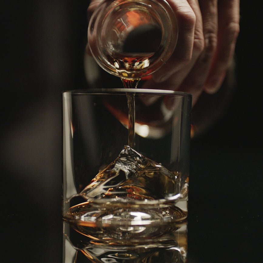 Decantador para whisky Everest, con vasos, Set de 5 piezas