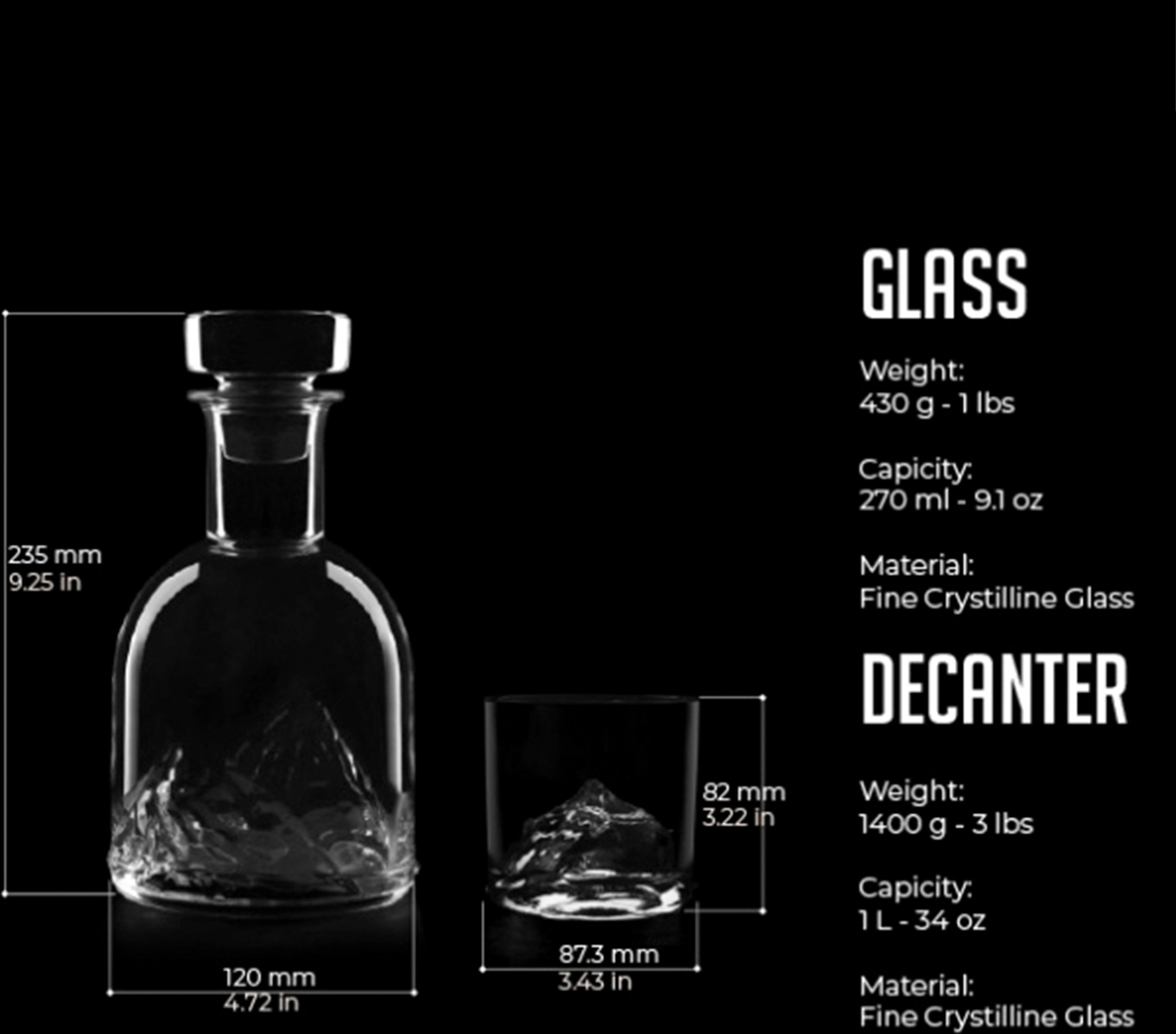 Everest Whiskey carafe with glasses 5 el. - Liiton L10300 | FA