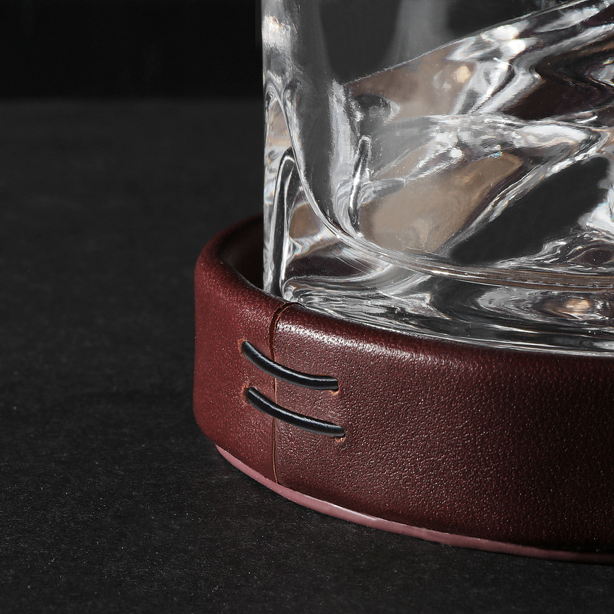 Juego de Decantador de whisky de lujo Everest Luxury, con vasos, bandeja y posavasos, Set de 14 piezas