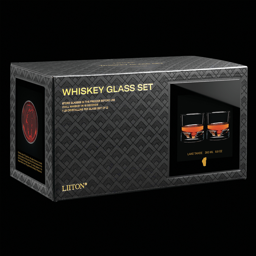 Lake Tahoe Verres à whisky, Lot de 2