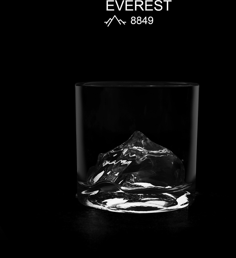 Luxury Peaks Σετ Καράφας Ουίσκι, με ποτήρια, σουβέρ και δίσκο, Σετ 14 τεμαχίων