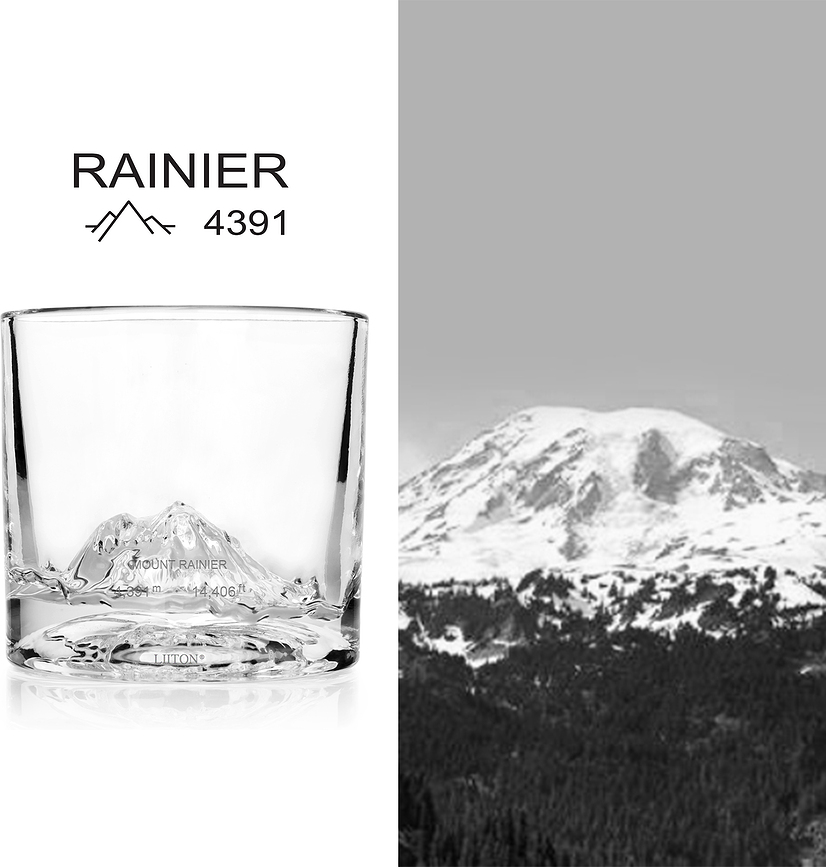 Mount Rainer Verres à Whisky, Lot de 2
